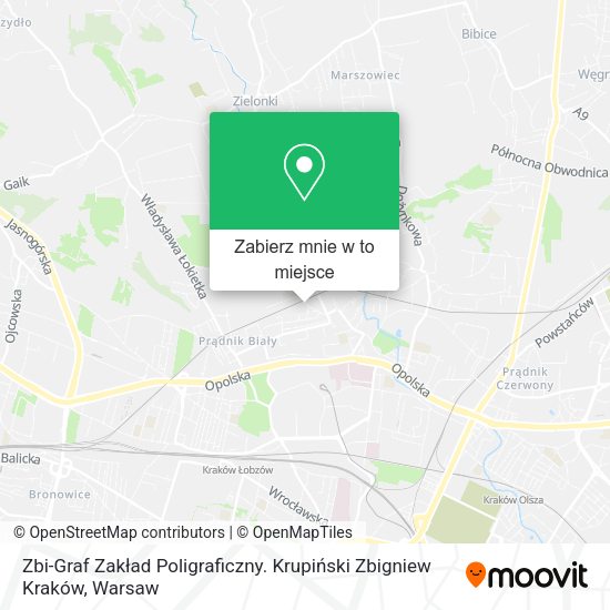 Mapa Zbi-Graf Zakład Poligraficzny. Krupiński Zbigniew Kraków