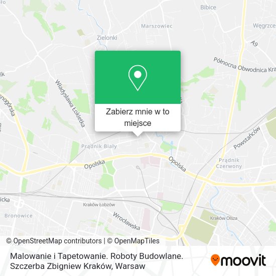 Mapa Malowanie i Tapetowanie. Roboty Budowlane. Szczerba Zbigniew Kraków