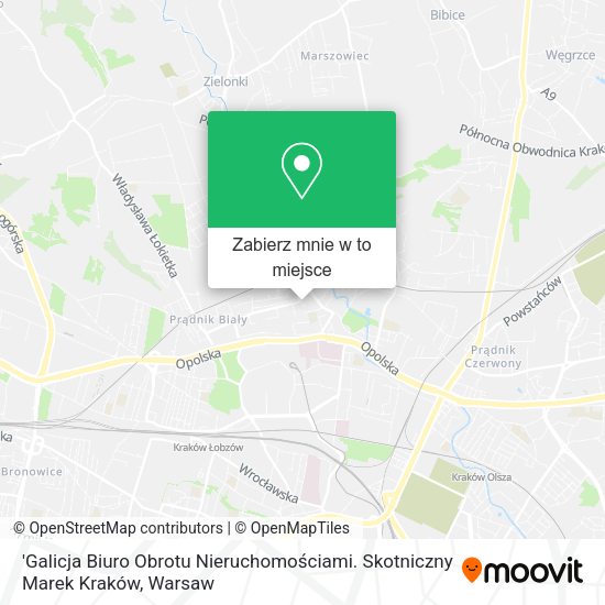 Mapa 'Galicja Biuro Obrotu Nieruchomościami. Skotniczny Marek Kraków