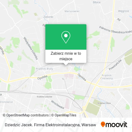 Mapa Dziedzic Jacek. Firma Elektroinstalacyjna