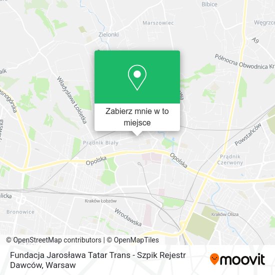 Mapa Fundacja Jarosława Tatar Trans - Szpik Rejestr Dawców