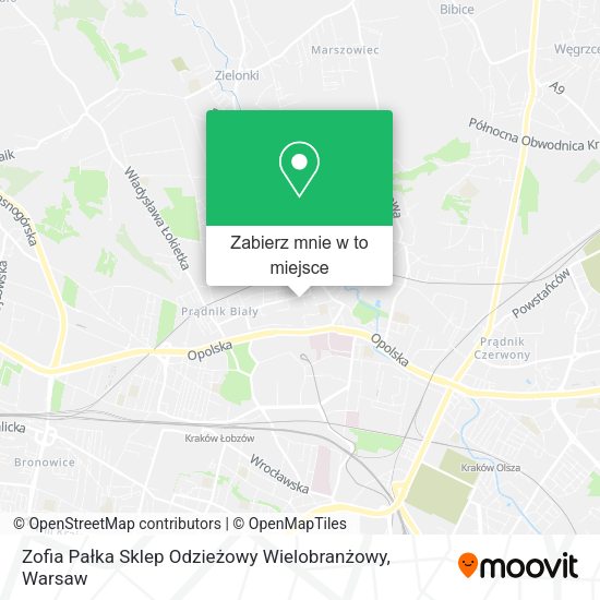 Mapa Zofia Pałka Sklep Odzieżowy Wielobranżowy