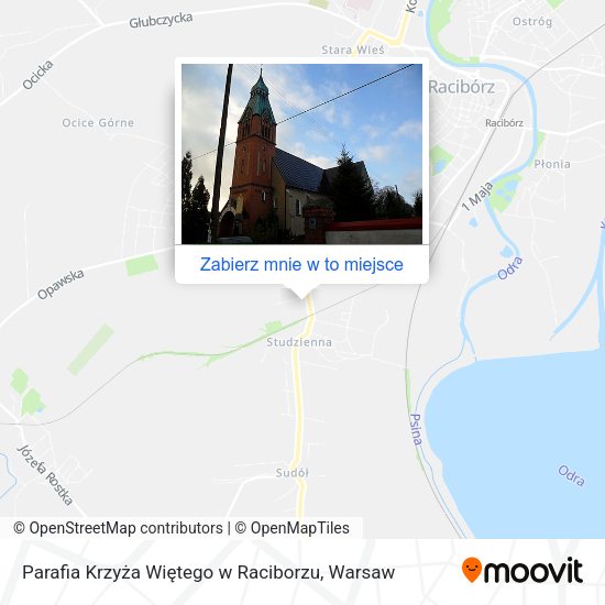 Mapa Parafia Krzyża Więtego w Raciborzu