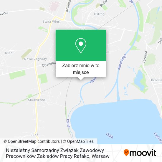Mapa Niezależny Samorządny Związek Zawodowy Pracowników Zakładów Pracy Rafako