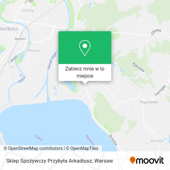 Mapa Sklep Spożywczy Przybyła Arkadiusz