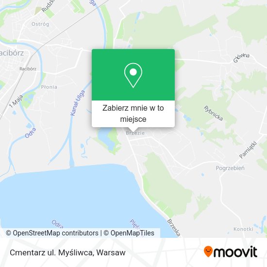 Mapa Cmentarz ul. Myśliwca