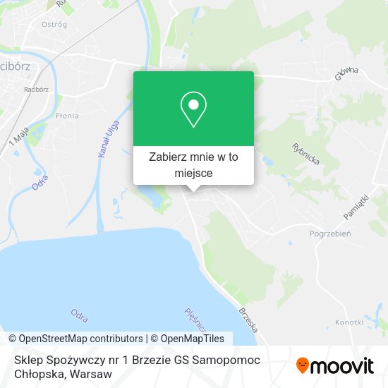 Mapa Sklep Spożywczy nr 1 Brzezie GS Samopomoc Chłopska