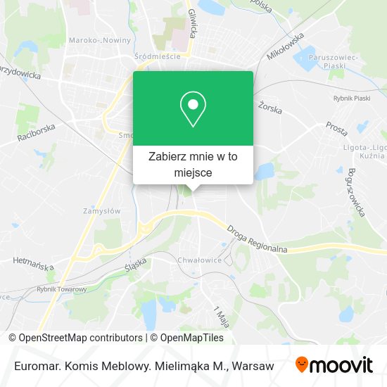 Mapa Euromar. Komis Meblowy. Mielimąka M.