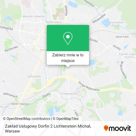 Mapa Zakład Usługowy Dorfin 2 Lichtenstein Michał