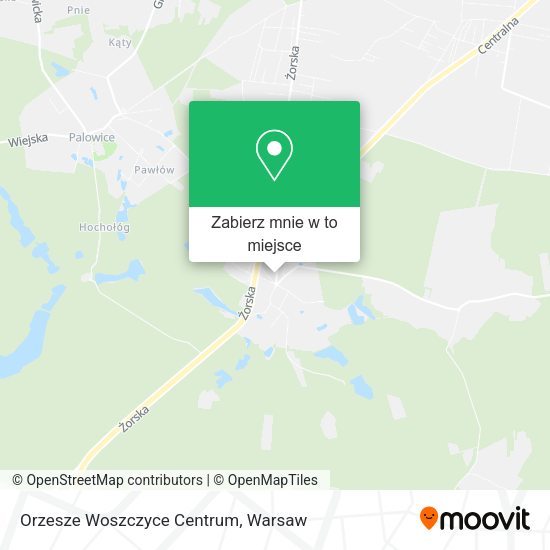 Mapa Orzesze Woszczyce Centrum