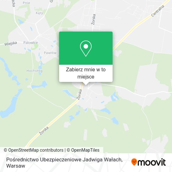 Mapa Pośrednictwo Ubezpieczeniowe Jadwiga Wałach