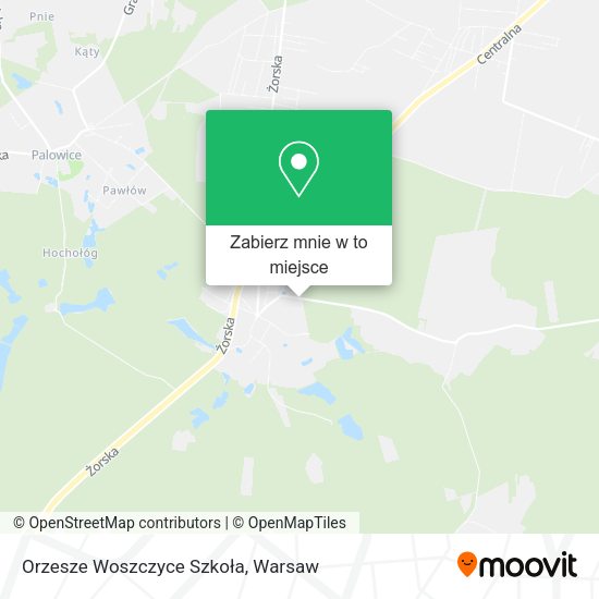 Mapa Orzesze Woszczyce Szkoła