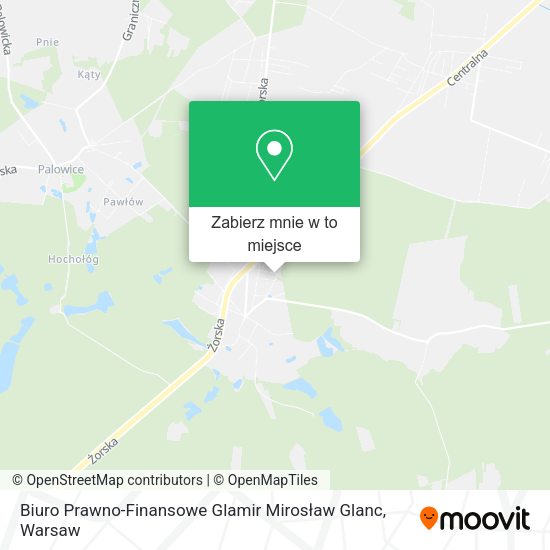 Mapa Biuro Prawno-Finansowe Glamir Mirosław Glanc