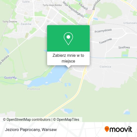 Mapa Jezioro Paprocany