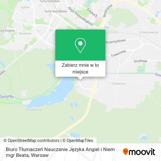 Mapa Biuro Tłumaczeń Nauczanie Języka Angiel i Niem mgr Beata