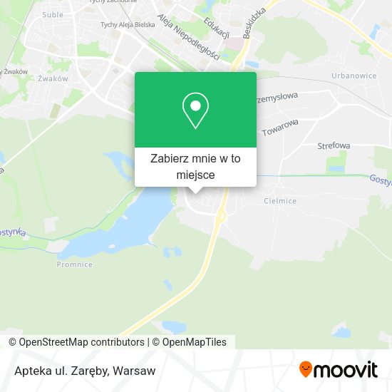 Mapa Apteka ul. Zaręby