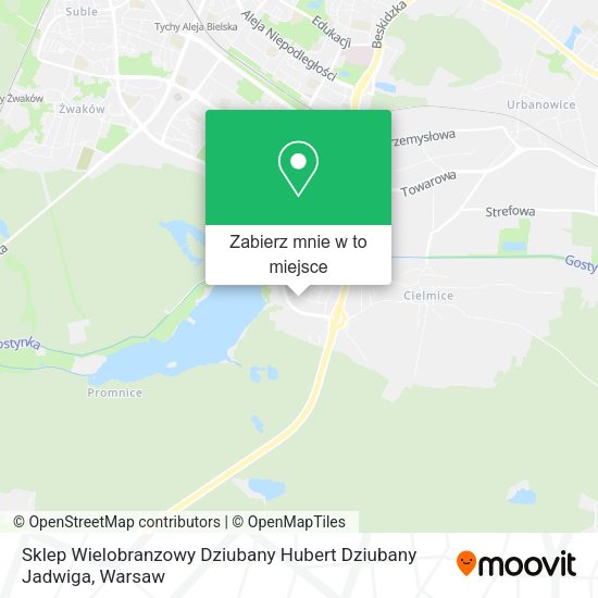 Mapa Sklep Wielobranzowy Dziubany Hubert Dziubany Jadwiga