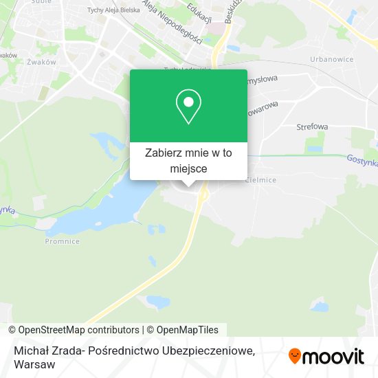 Mapa Michał Zrada- Pośrednictwo Ubezpieczeniowe