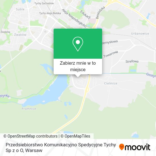 Mapa Przedsiebiorstwo Komunikacyjno Spedycyjne Tychy Sp z o O