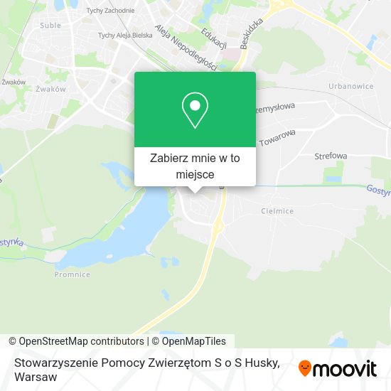 Mapa Stowarzyszenie Pomocy Zwierzętom S o S Husky