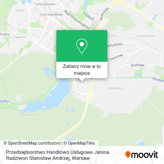 Mapa Przedsiębiorstwo Handlowo Usługowe Janina Radziwon Stanisław Andrzej