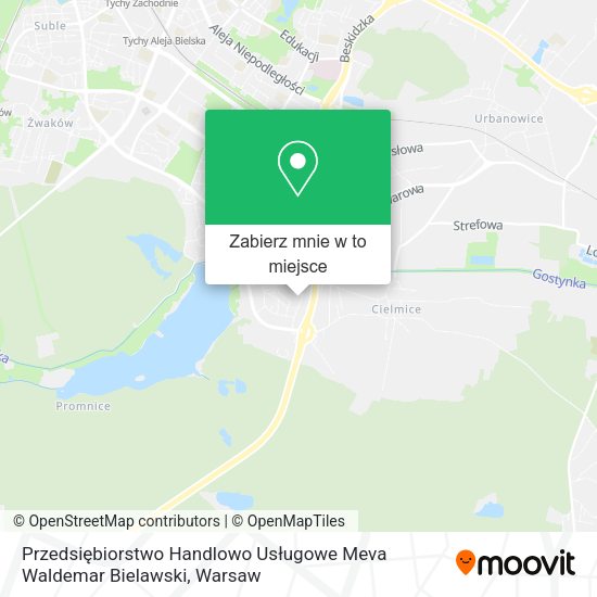 Mapa Przedsiębiorstwo Handlowo Usługowe Meva Waldemar Bielawski