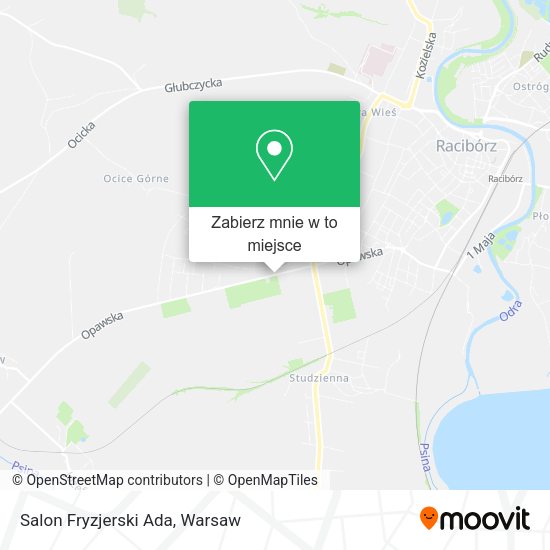 Mapa Salon Fryzjerski Ada