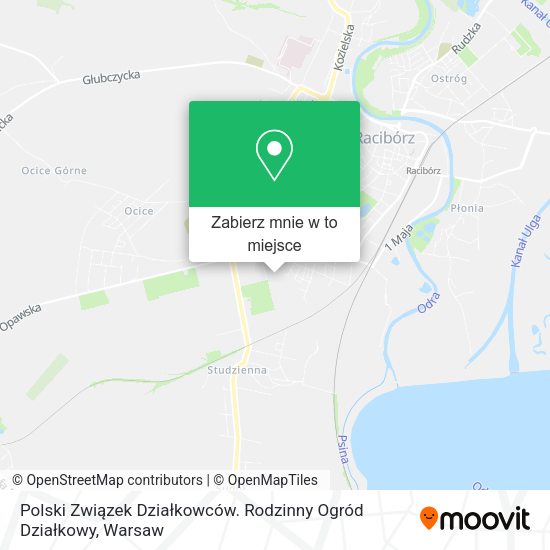 Mapa Polski Związek Działkowców. Rodzinny Ogród Działkowy