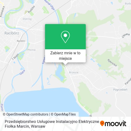 Mapa Przedsiębiorstwo Usługowe Instalacyjno Elektryczne Fiołka Marcin