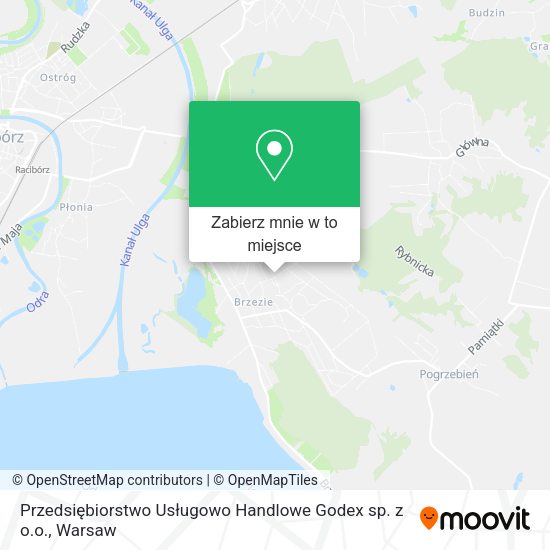 Mapa Przedsiębiorstwo Usługowo Handlowe Godex sp. z o.o.