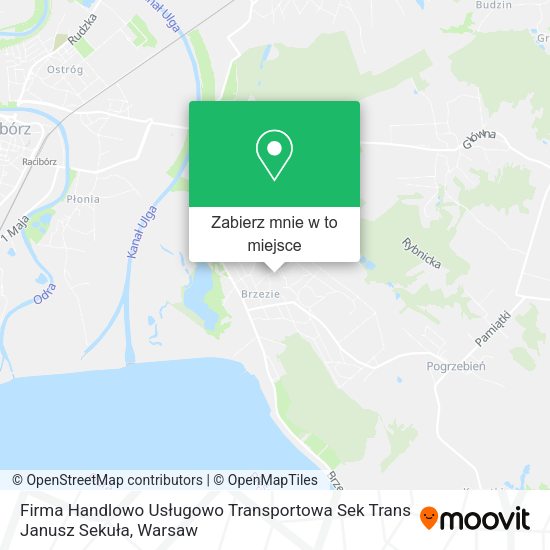 Mapa Firma Handlowo Usługowo Transportowa Sek Trans Janusz Sekuła