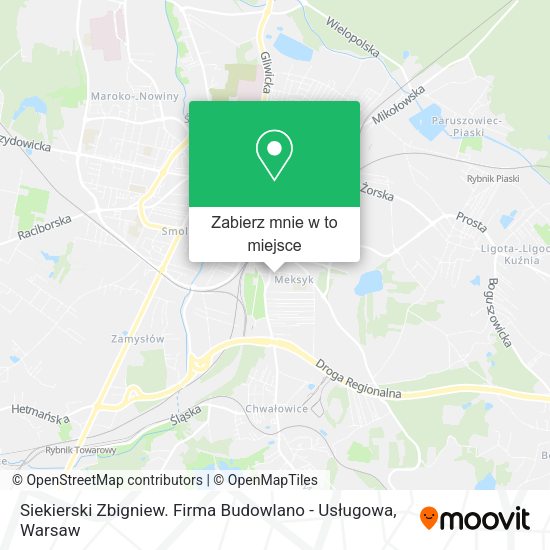 Mapa Siekierski Zbigniew. Firma Budowlano - Usługowa