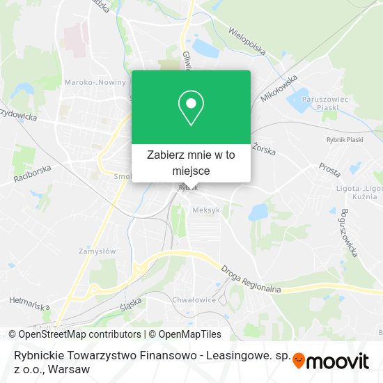 Mapa Rybnickie Towarzystwo Finansowo - Leasingowe. sp. z o.o.