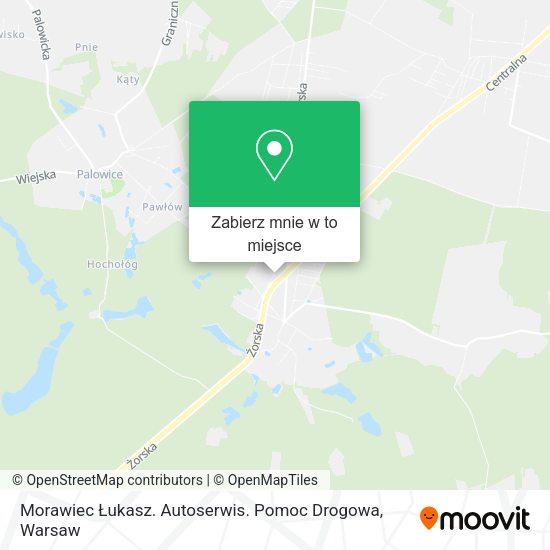 Mapa Morawiec Łukasz. Autoserwis. Pomoc Drogowa