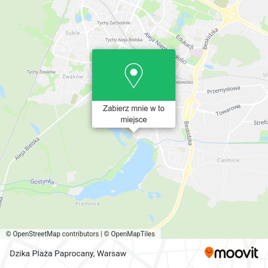 Mapa Dzika Plaża Paprocany