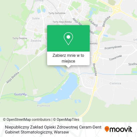 Mapa Niepubliczny Zakład Opieki Zdrowotnej Ceram-Dent Gabinet Stomatologiczny