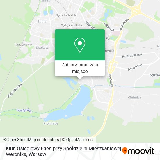 Mapa Klub Osiedlowy Eden przy Spółdzielni Mieszkaniowej Weronika