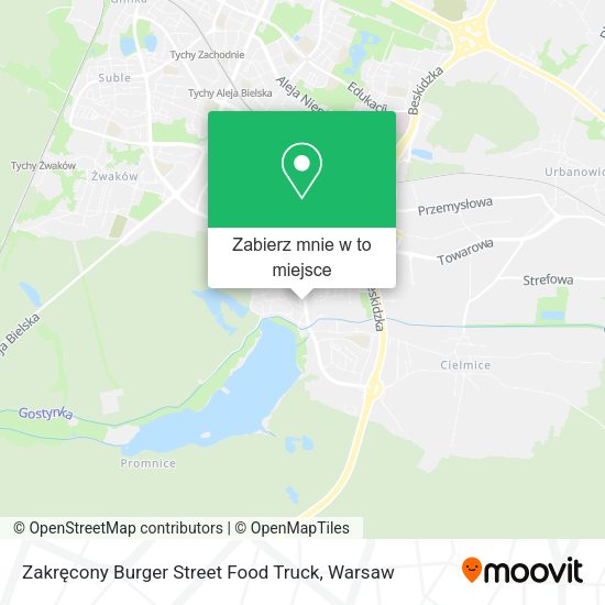 Mapa Zakręcony Burger Street Food Truck