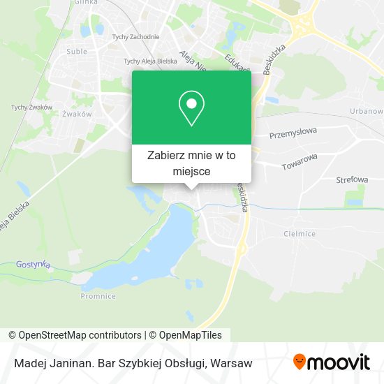 Mapa Madej Janinan. Bar Szybkiej Obsługi