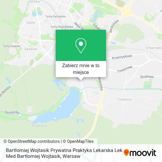 Mapa Bartłomiej Wojtasik Prywatna Praktyka Lekarska Lek Med Bartłomiej Wojtasik