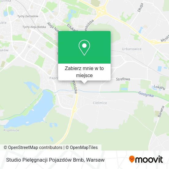 Mapa Studio Pielęgnacji Pojazdów Bmb