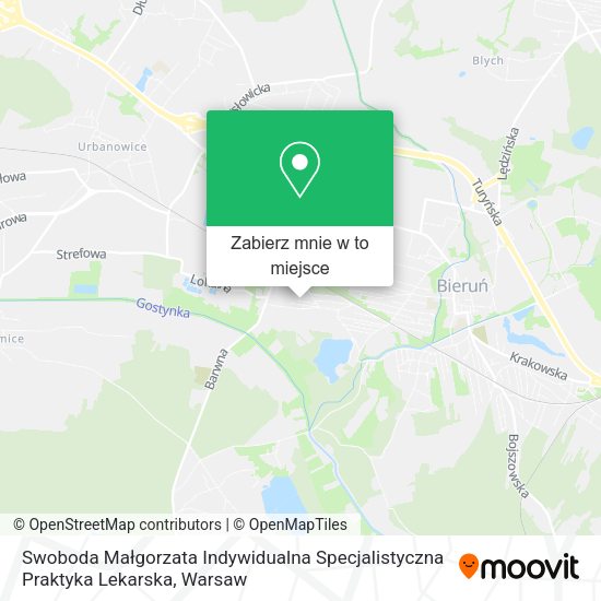 Mapa Swoboda Małgorzata Indywidualna Specjalistyczna Praktyka Lekarska