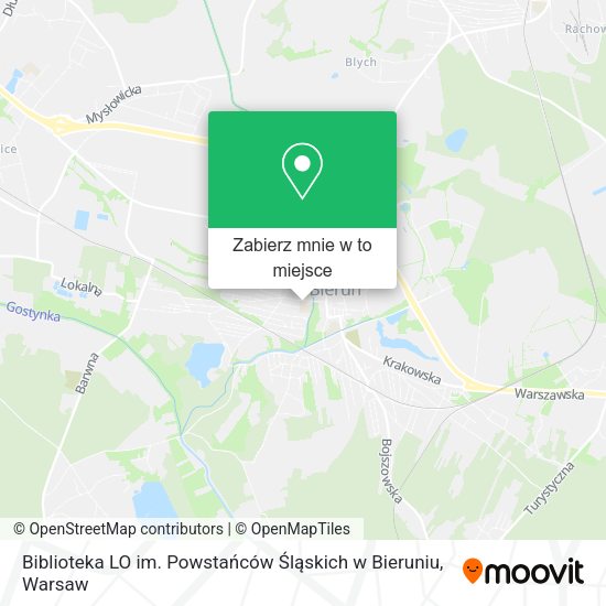 Mapa Biblioteka LO im. Powstańców Śląskich w Bieruniu