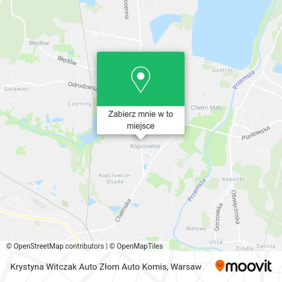 Mapa Krystyna Witczak Auto Złom Auto Komis