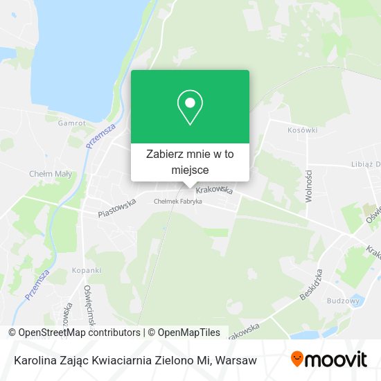 Mapa Karolina Zając Kwiaciarnia Zielono Mi