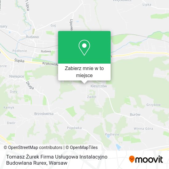 Mapa Tomasz Żurek Firma Usługowa Instalacyjno Budowlana Rurex