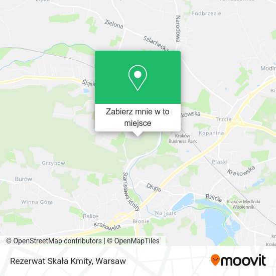 Mapa Rezerwat Skała Kmity