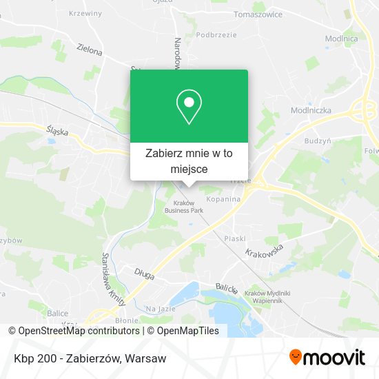 Mapa Kbp 200 - Zabierzów