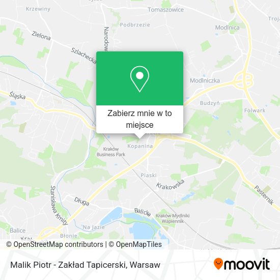 Mapa Malik Piotr - Zakład Tapicerski