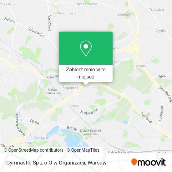 Mapa Gymnastic Sp z o O w Organizacji